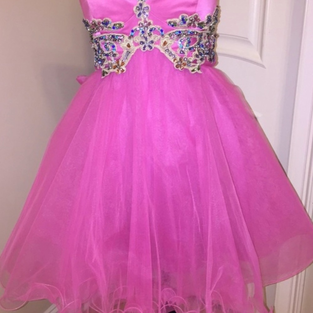 NWT Sherri Hill Pink Strapless Dress